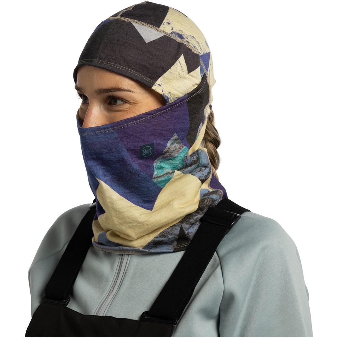 Balaclava Buff Merino MW Hinged KANS MULTI - one size