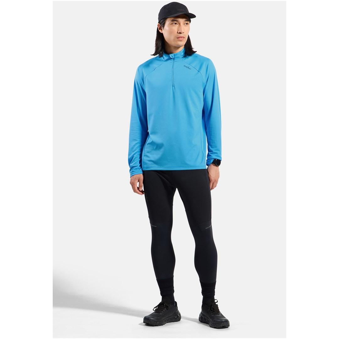 Herre mellemlagstrøje Odlo ESSENTIAL CERAMIWARM 1/2 zip - blå, L