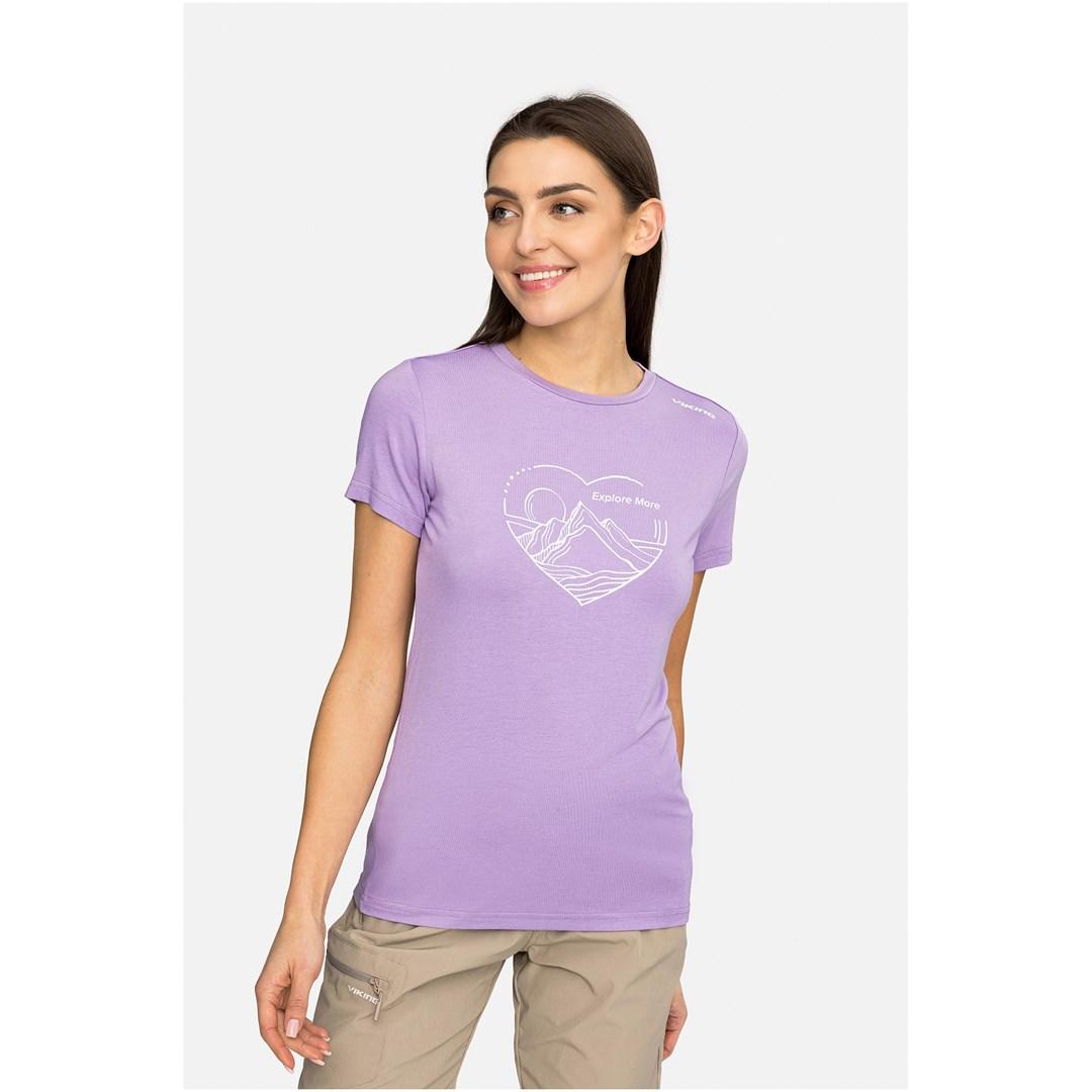 T-shirt Viking Lenta Bamboo Light Lady - lilla XS