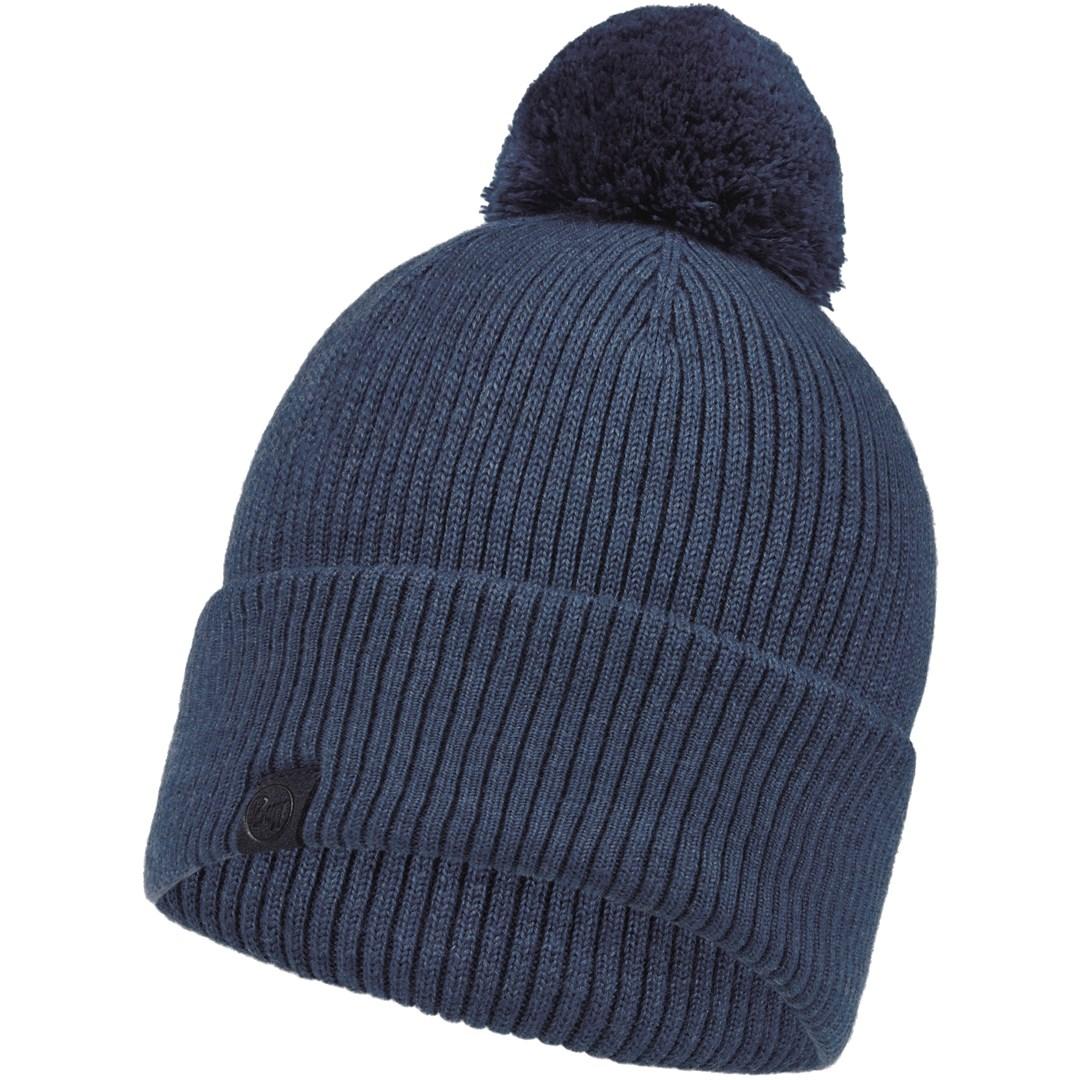 Hue Buff Merino Wool Hat Tim Denim - one size