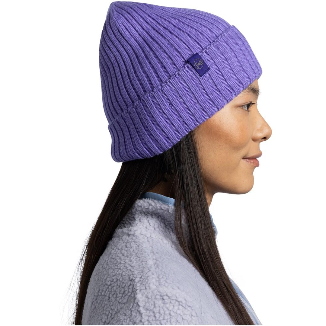 Strikhue Buff Knitted Beanie Norval Iris - one size