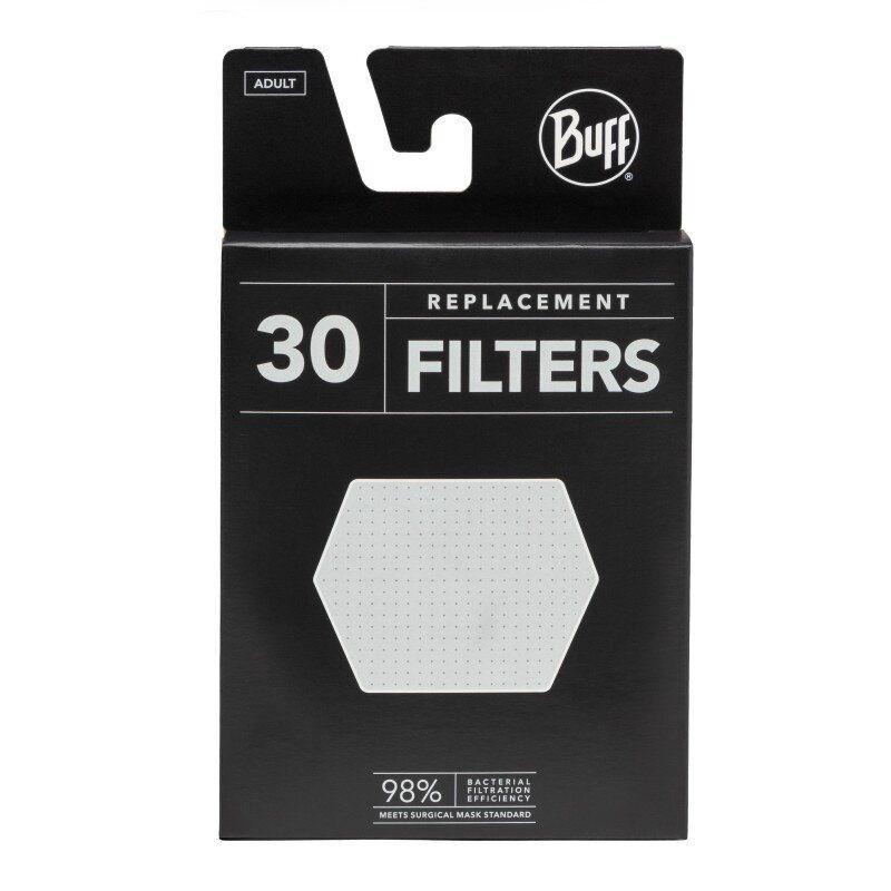 Udskiftningsfiltre Buff Adult air filter - hvid, 30 stk., str. M