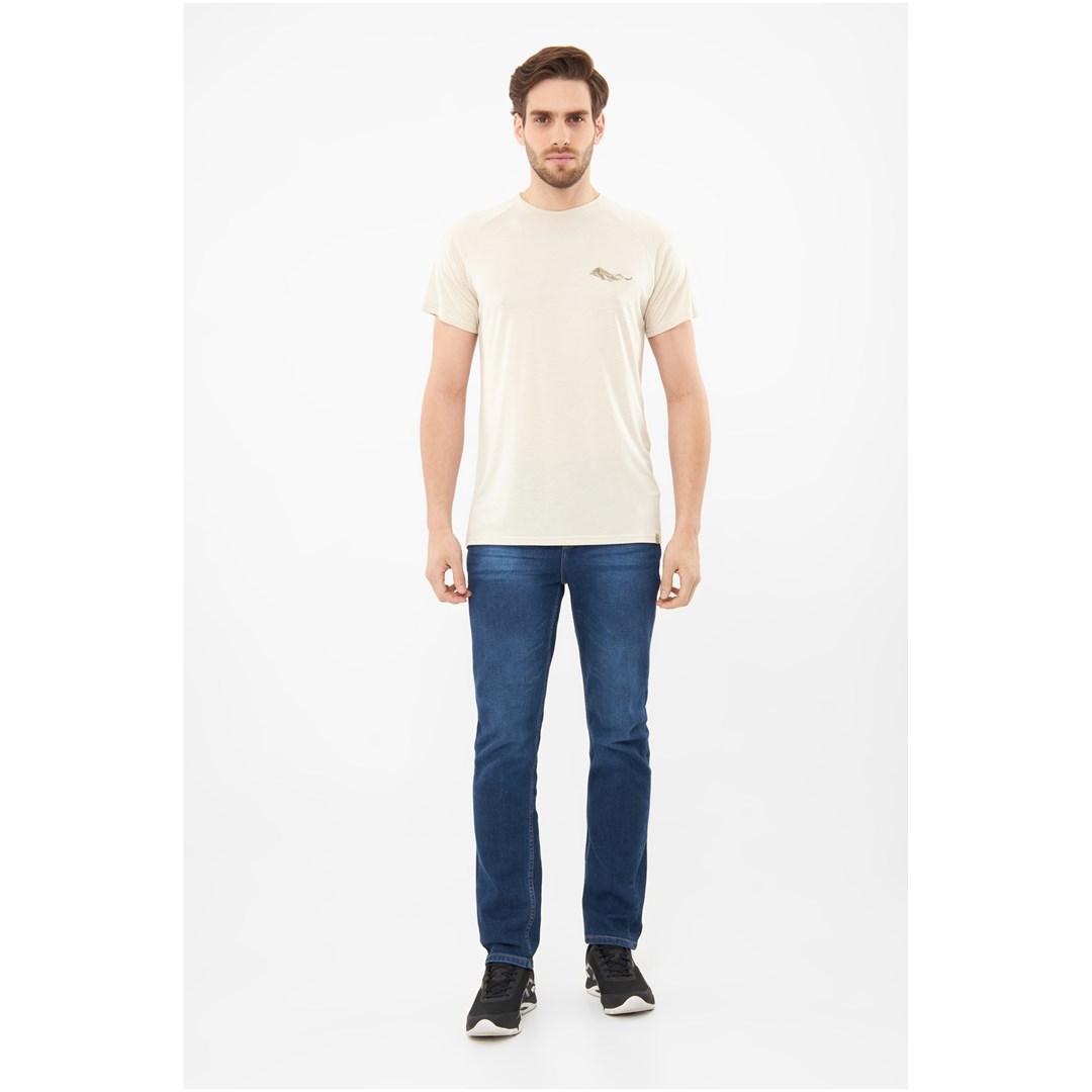 Herre-T-shirt Viking Likelo Man Bamboo - beige, XXL