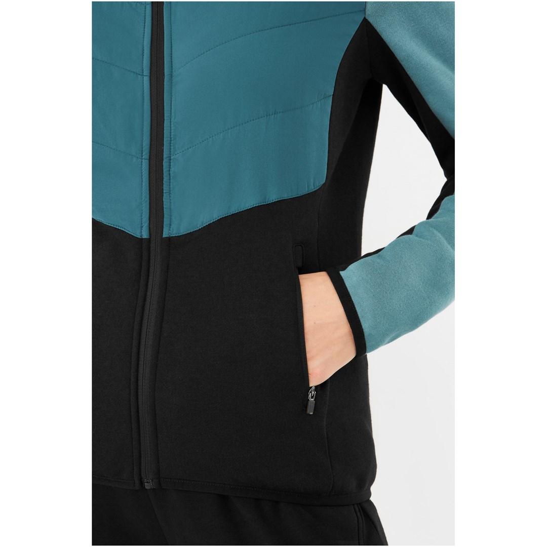 Damejakke Viking Creek Hoodie Bamboo Lady med hætte - turkis, S