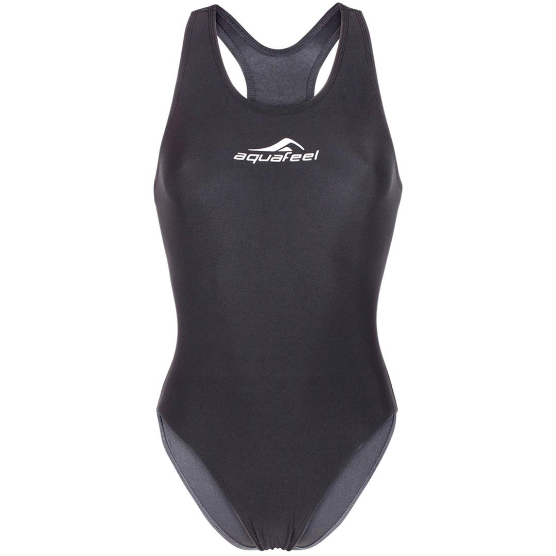 Badedragt til piger Aquafeel Aqufeelback - sort, 152