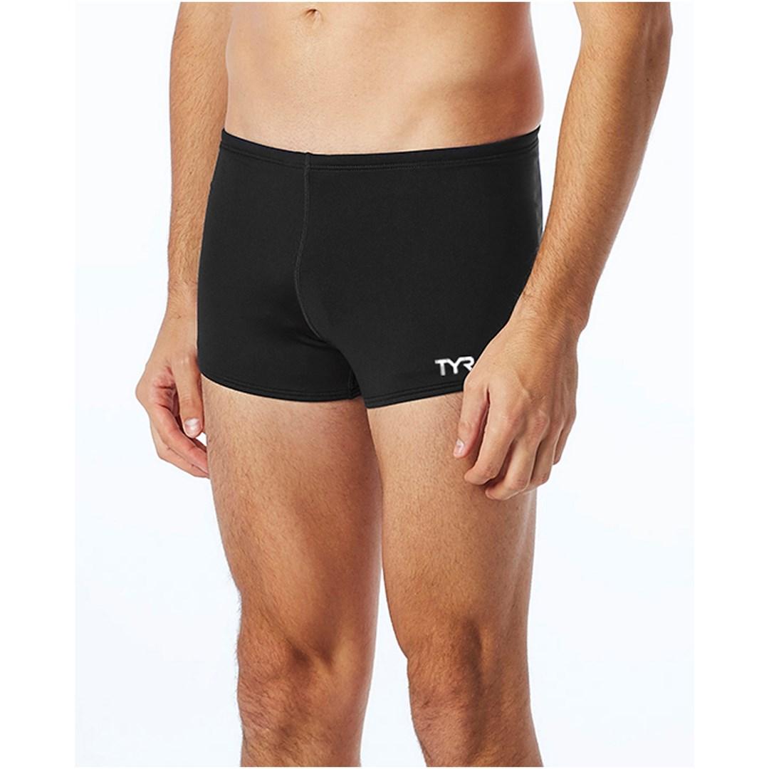 Svømmebukser TYR Durafast Elite Solid Square Leg - sort, str. 30