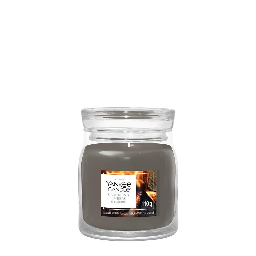 Duftlys Yankee Candle Crackling Embers - grå, 110 g