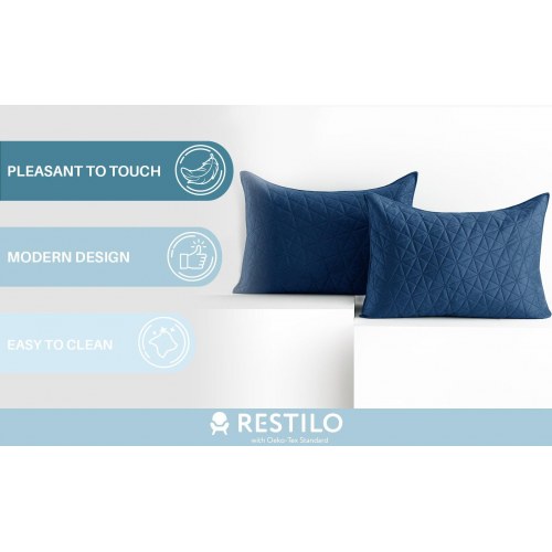 Pudebetræk RESTILO LAILA - indigo 50 x 70 cm, 2 stk.
