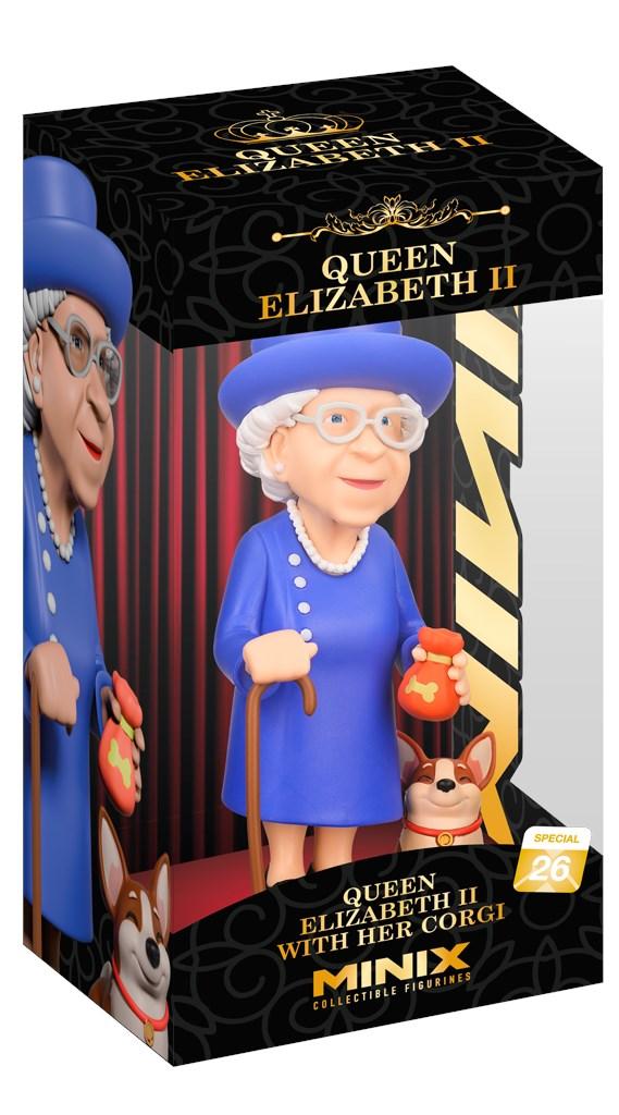 Samlerfigur MINIX Queen Elizabeth II med corgi