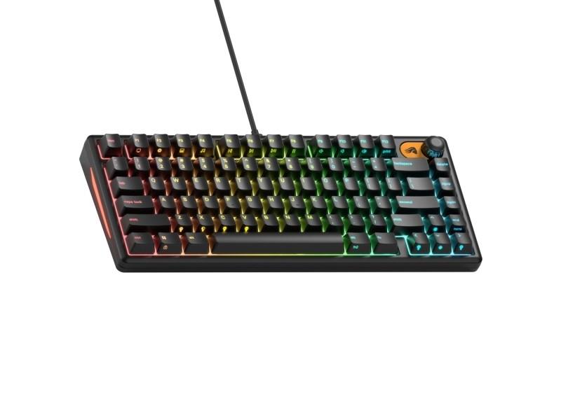 Glorious GMMK - keyboard - 75% - with knob - QWERTY - US English - black Input Device - Gaming Tastatur - Amerikansk engelsk - Sort