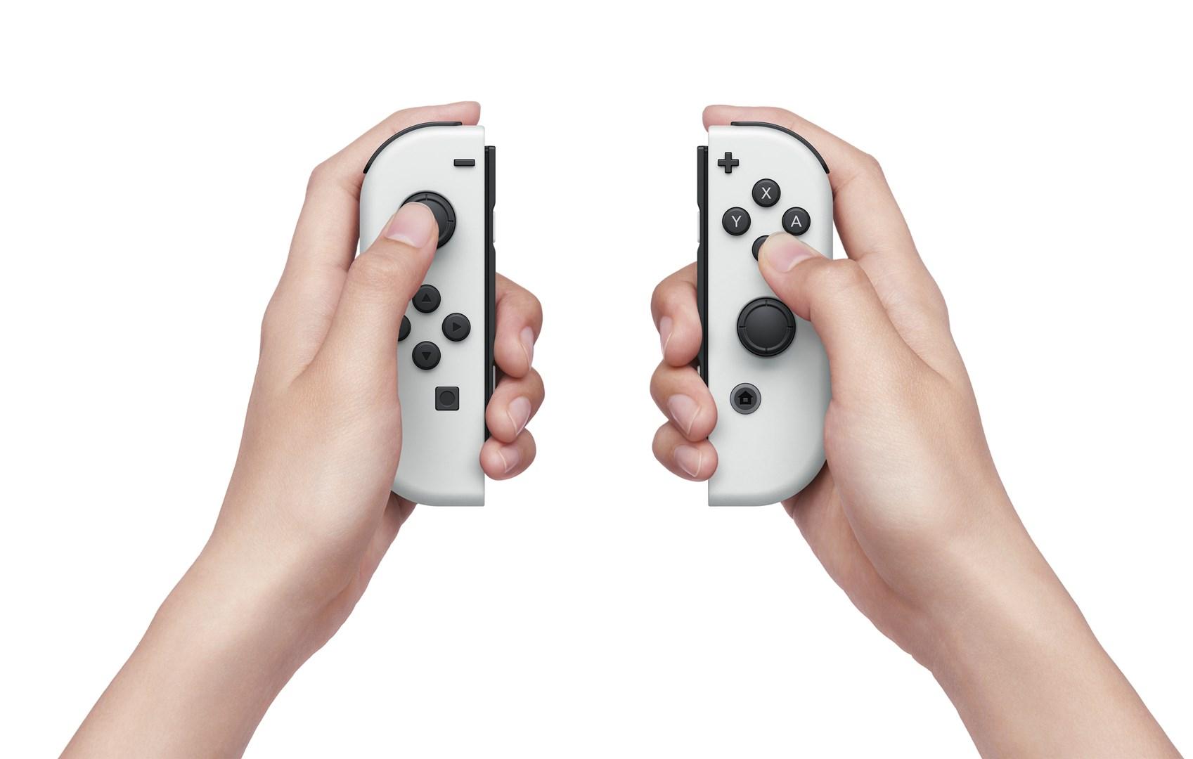 Nintendo Switch OLED, Nintendo Switch, NVIDIA Custom Tegra, Sort, Hvid, Analog/digital, D-måtte, Hjemknap, Afbryderknap, Knapper