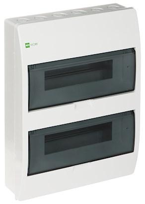 Overflademonteret fordelingstavle Elektro-Plast ELEGANT-2X12/NT/W/EPN - 24 moduler