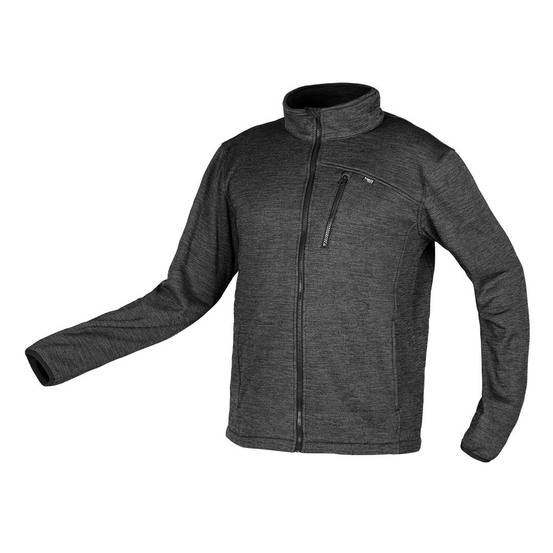 Sweatshirt med lynlås NEO TOOLS OUTDOOR piqué - grå, str. M