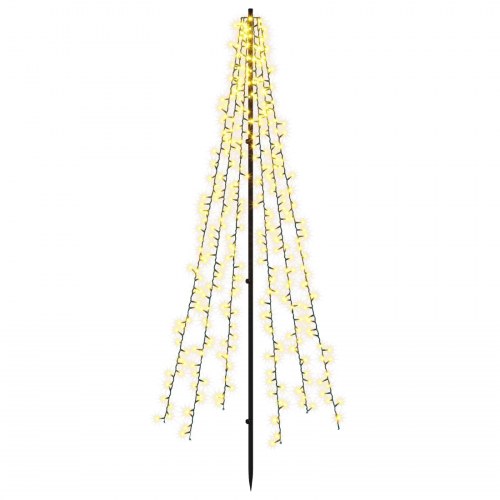 LED-juletræ 165 cm med 540 LED'er - varm hvid/sort