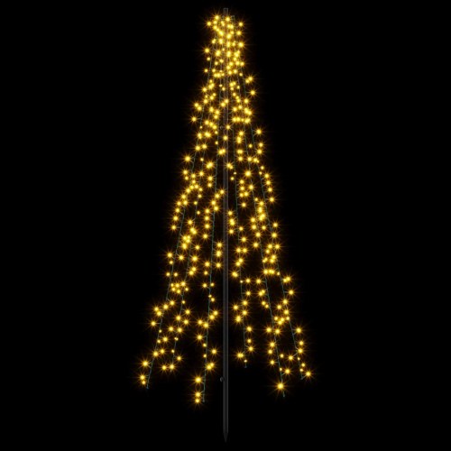 LED-juletræ 165 cm med 540 LED'er - varm hvid/sort