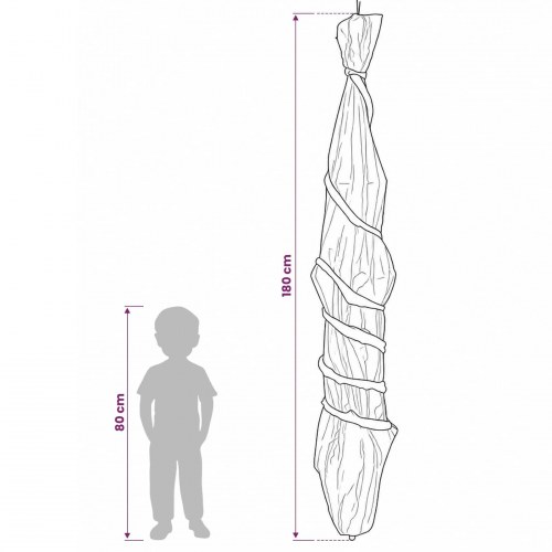 Hængende kokon-lig SPOOKA - grøn, 180 cm