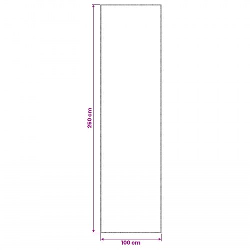 Gulvtæppe grå 100 x 250 cm - vaskbar