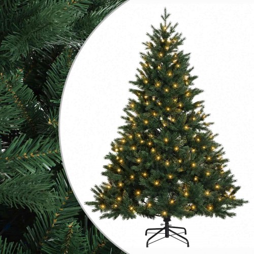 Kunstigt juletræ 120 cm med 150 LED'er - varm hvid