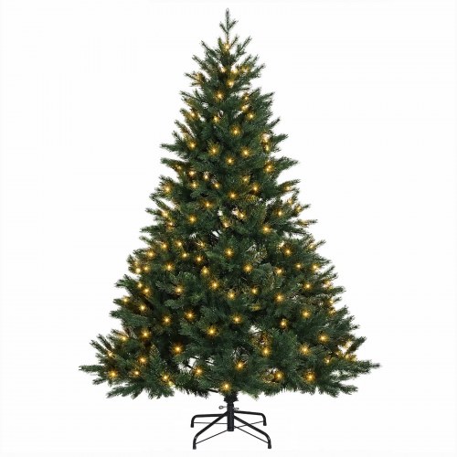 Kunstigt juletræ 120 cm med 150 LED'er - varm hvid