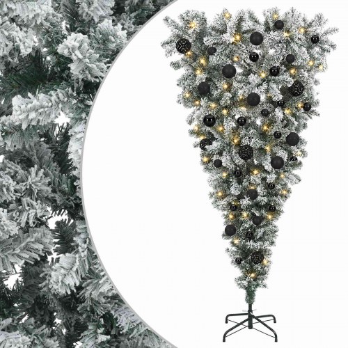 Omvendt kunstigt juletræ 150 cm med 150 LED - varm hvid