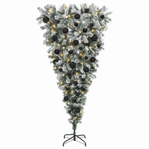 Omvendt kunstigt juletræ 150 cm med 150 LED - varm hvid