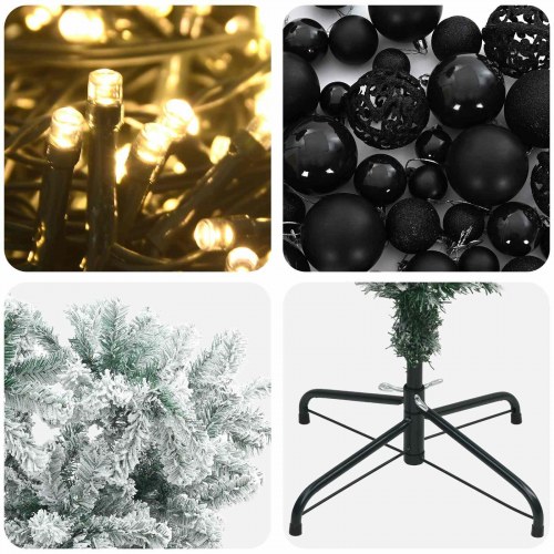 Omvendt kunstigt juletræ 150 cm med 150 LED - varm hvid