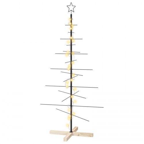 Metal juletræ KUOPIO 150 cm med varm hvid LED - sort
