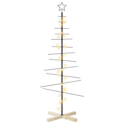 Metal juletræ KUOPIO 150 cm med varm hvid LED - sort