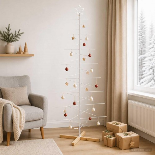 Metaljuletræ KUOPIO 210 cm - hvid