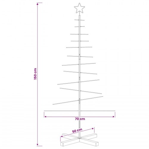 Metaljuletræ KUOPIO 150 cm - guld