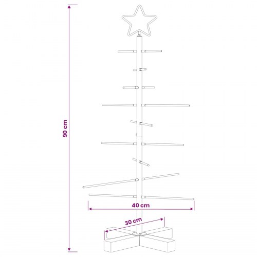 Metal juletræ KUOPIO 90 cm - hvid
