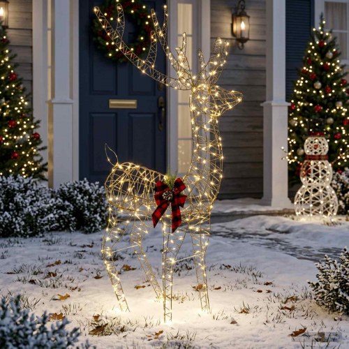 3D-julerensdyr LOVIISA med 560 LED'er - varm hvid