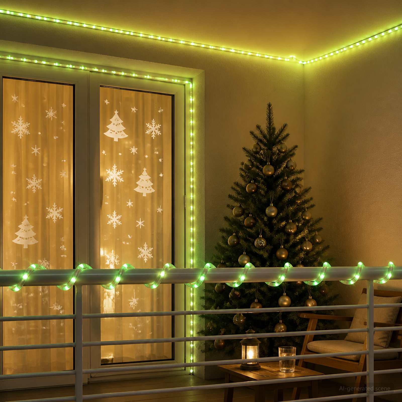 LED-lysslange til jul - grøn, 50 m, 1200 LED