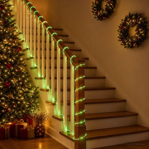 LED-lysslange til jul - grøn, 50 m, 1200 LED