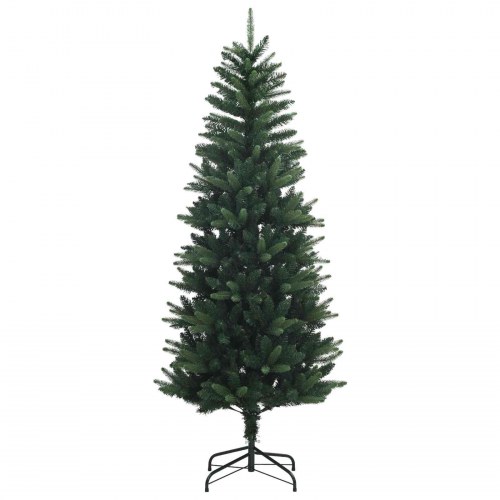 Kunstigt juletræ med julekugler og 300 LED - 210 cm, varm hvid