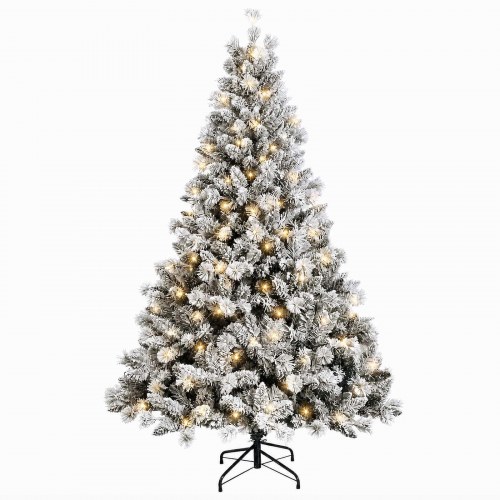 Kunstigt juletræ med hængslede grene 150 cm - 150 LED varm hvid