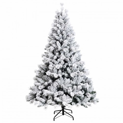 Kunstigt juletræ med julekugler og 150 LED - 150 cm