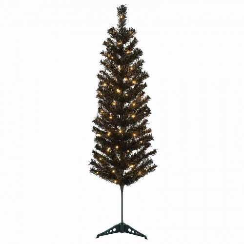 Slankt kunstigt juletræ 150 cm med 150 LED'er - varm hvid