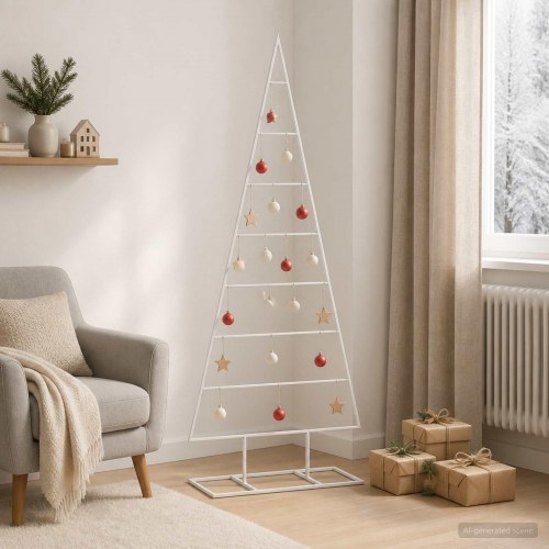 Metaljuletræ KUOPIO 125 cm - hvid
