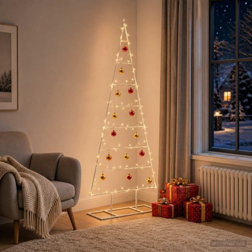Metaljuletræ KUOPIO 125 cm - hvid
