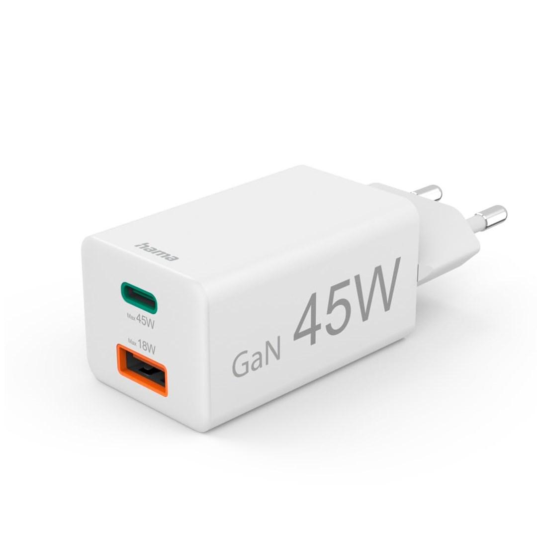 Oplader Hama Mini 201993 med 1 x USB-A og 1 x USB-C