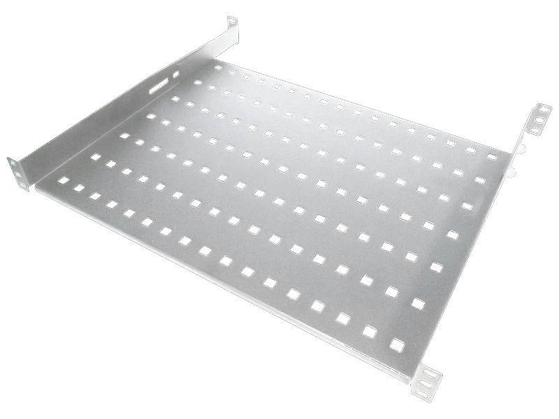 Fast rackhylde Alantec SA-P-19-1U-550-4-S 19" 1U 550 mm - grå