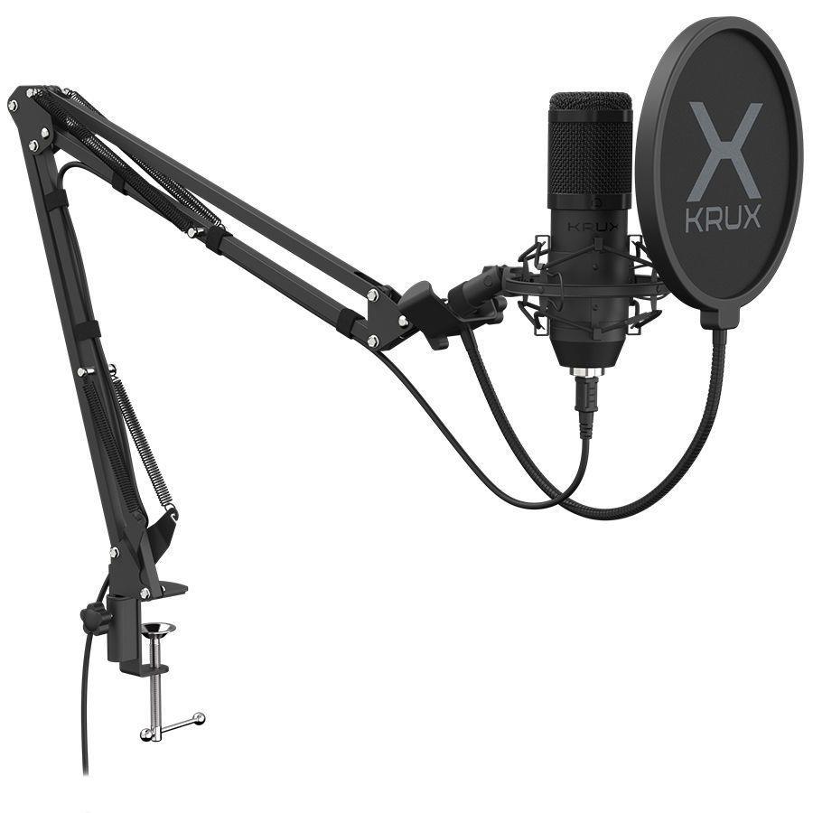 Krux Edis 1000 Gaming Mikrofon med Arm - USB-B/USB-A, 192kHz