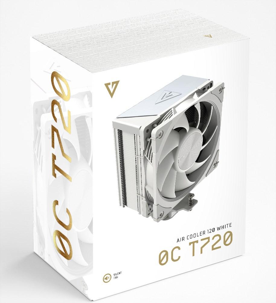 Processor-luftkøler MODECOM Volcano 0C T720 12 cm - hvid