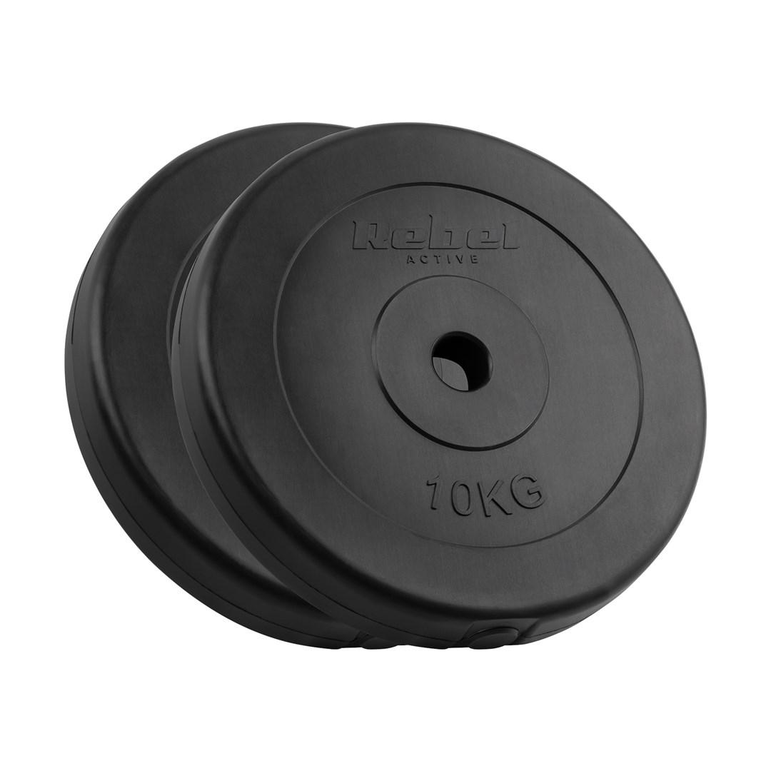 Bitumen-vægtskivesæt Rebel Active Classic Disc - 2 x 10 kg, 31 mm