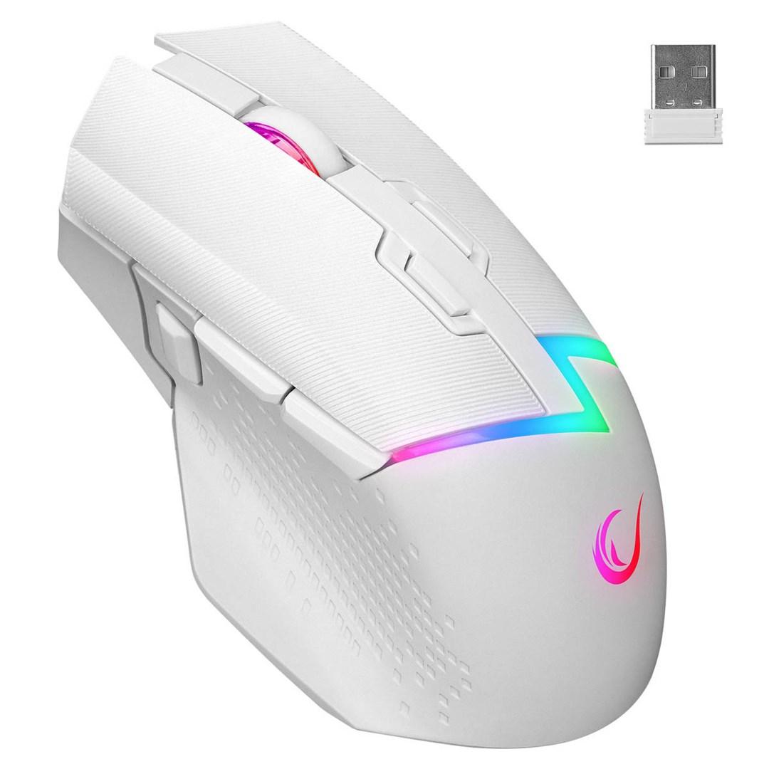Trådløs gamingmus RAMPAGE DROP M3 V2 24000 DPI - hvid