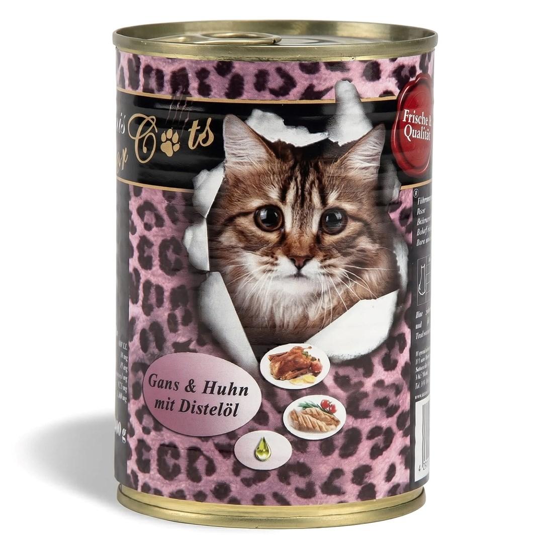 Vådfoder til katte O'Canis gås og kylling med tidselolie - 400 g