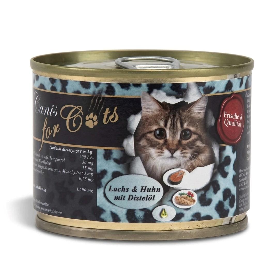 Vådfoder til kat O'Canis kylling med laks - 200 g