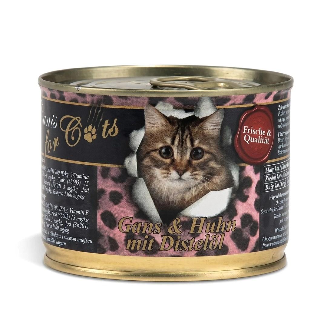 Vådfoder til kat O'Canis gås og kylling med tidselolie - 200 g