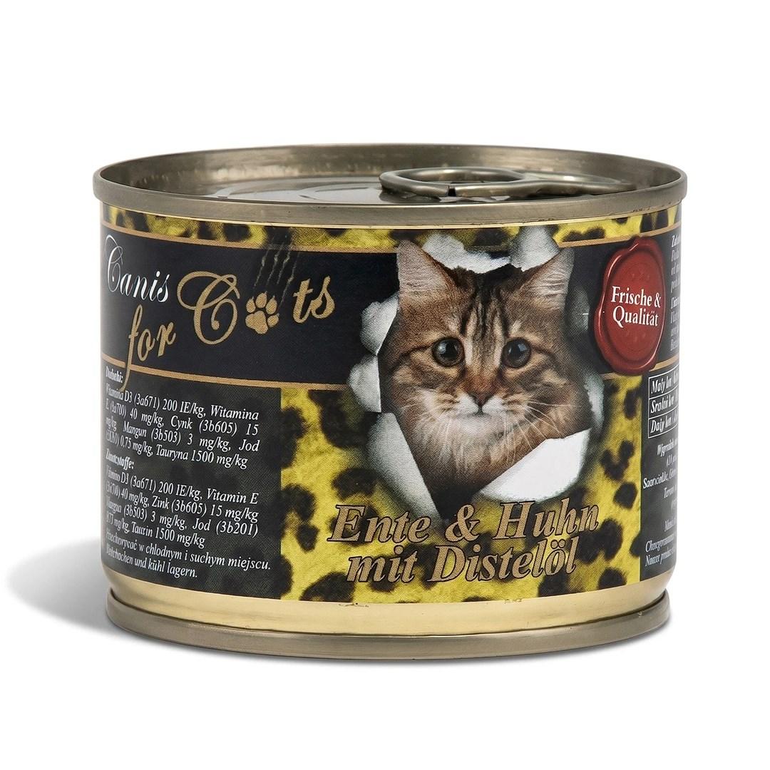 O’Canis O'Canis kattefoder på dåse med and, kylling og saflorolie 200 g